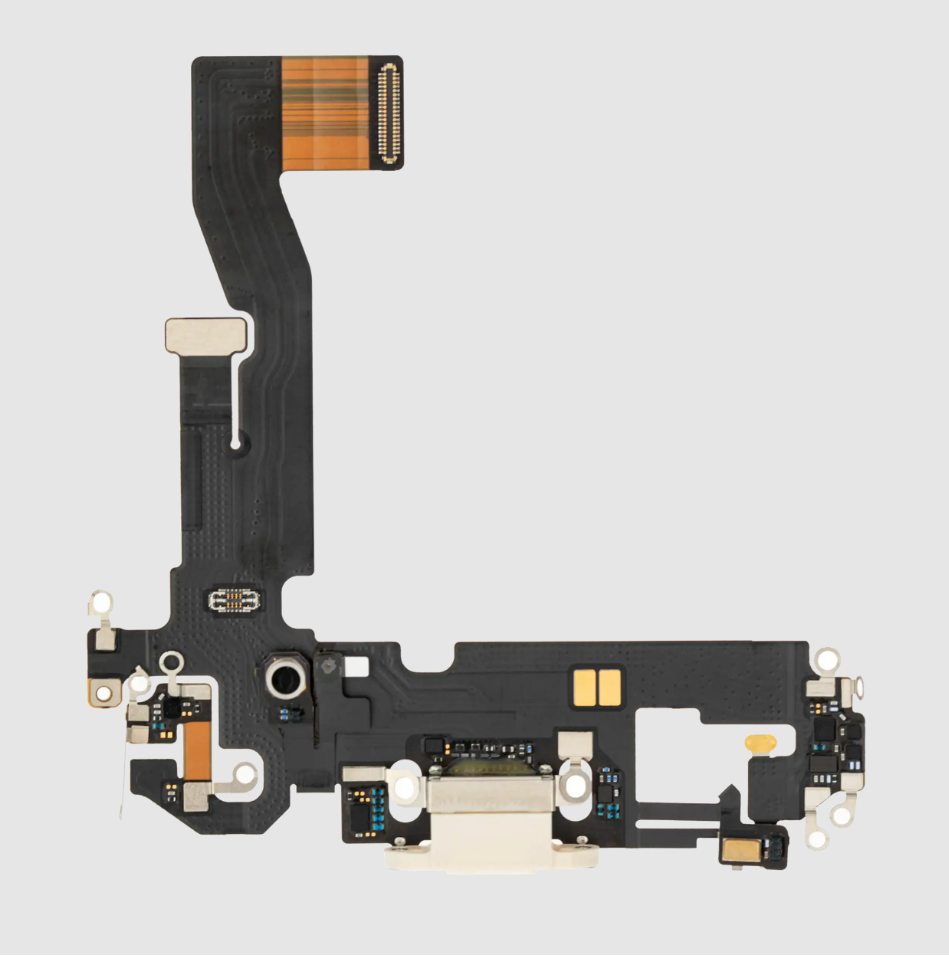 Charging Port Flex Cable For iPhone 12 / 12 Pro (Premium) (Gold)