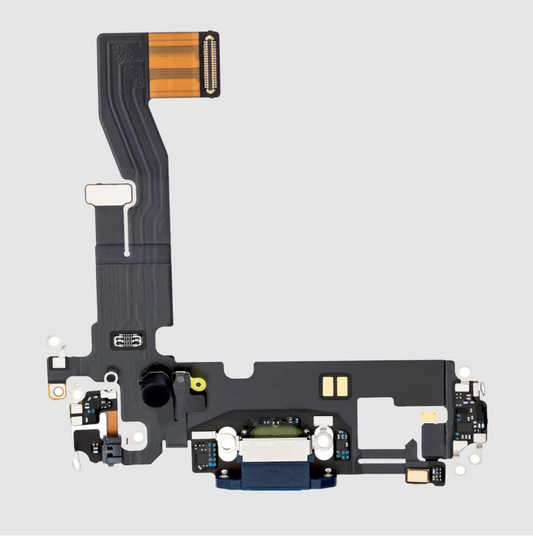 Charging Port Flex Cable For iPhone 12 / 12 Pro (Premium) (Pacific Blue)