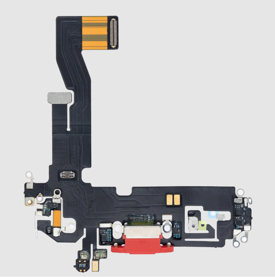 Charging Port Flex Cable For iPhone 12 / 12 Pro (Aftermarket Plus) (Red)