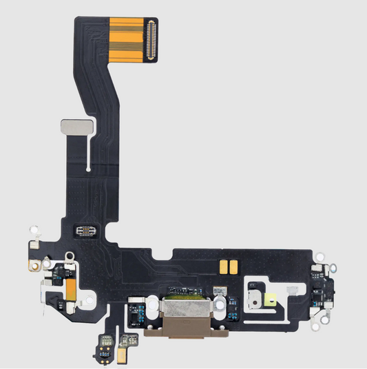 Charging Port Flex Cable For iPhone 12 / 12 Pro (Aftermarket Plus) (Gold)