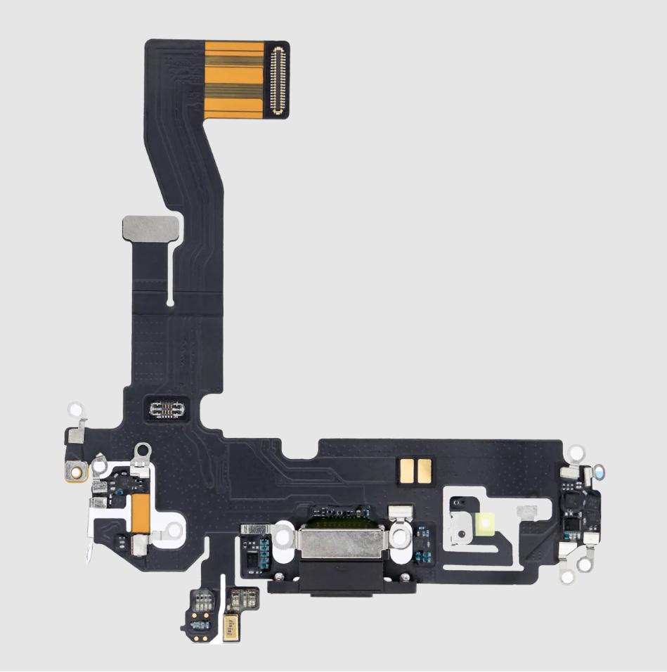 Charging Port Flex Cable For iPhone 12 / 12 Pro (Aftermarket Plus) (Graphite)