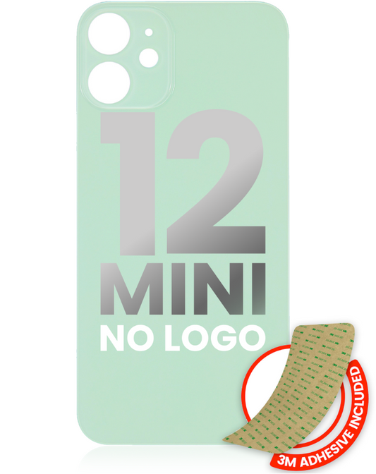 Back Glass With 3M Adhesive For iPhone 12 Mini (No Logo / Large Camera Hole) (Green)