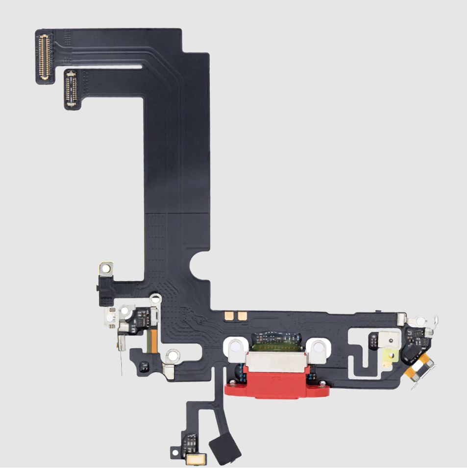 Charging Port Flex Cable For iPhone 12 Mini (Aftermarket Plus) (Red)