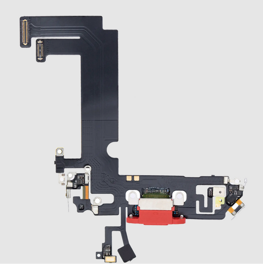 Charging Port Flex Cable For iPhone 12 Mini (Aftermarket Plus) (Red)