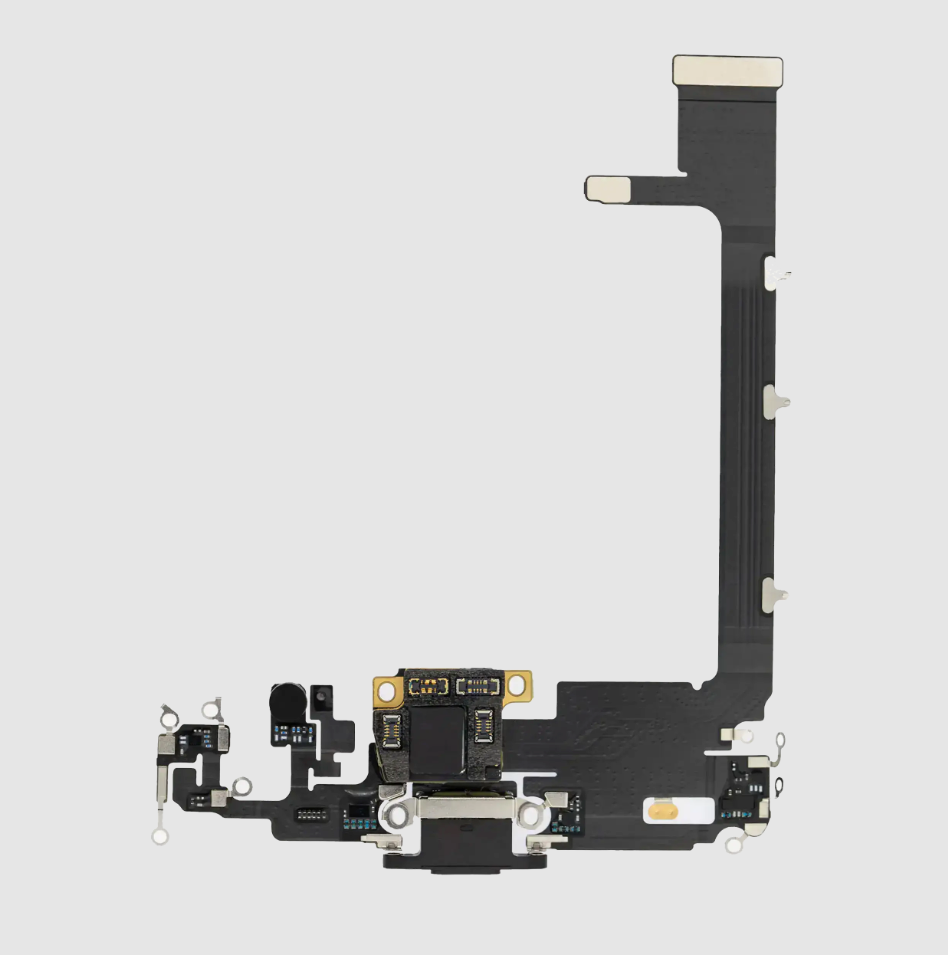 Charging Port Flex Cable With Board For iPhone 11 Pro Max (Premium) (Space Gray)