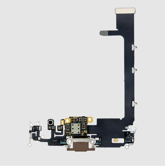 Charging Port Flex Cable With Board For iPhone 11 Pro Max (Aftermarket Plus) (Gold)