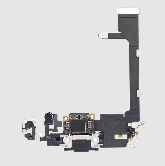 Charging Port Flex Cable With Board For iPhone 11 Pro (Premium) (Space Gray)