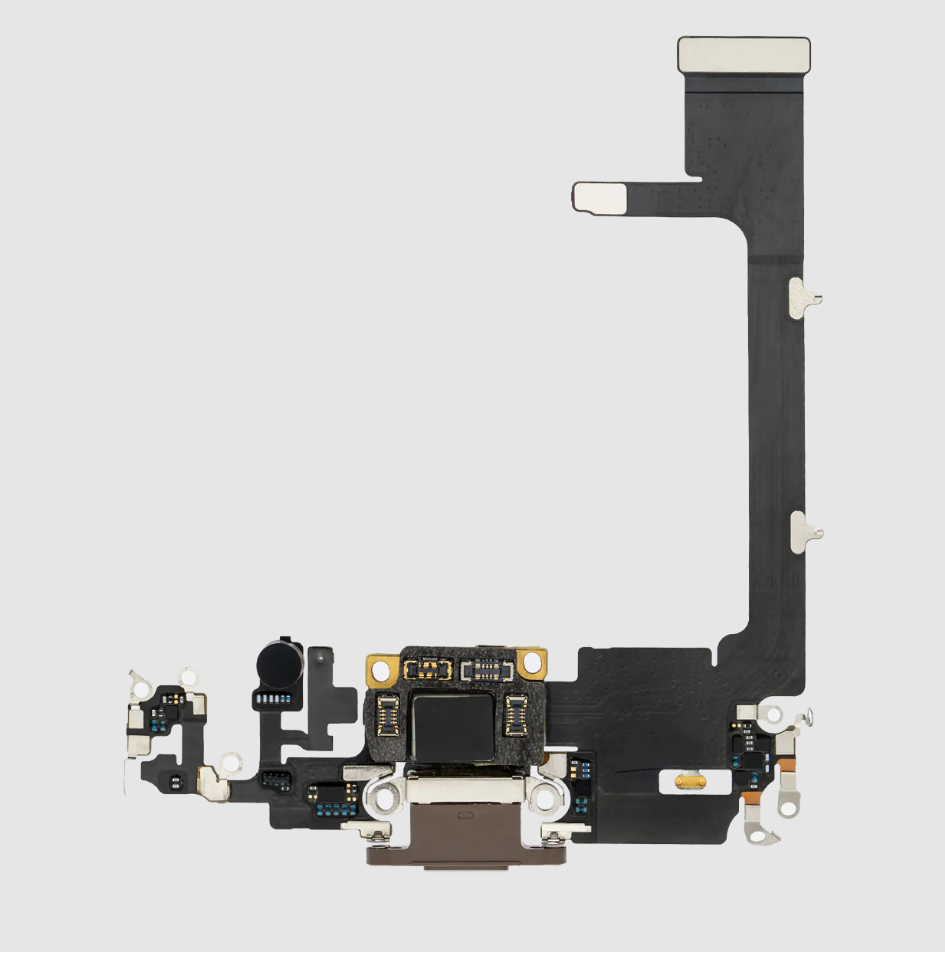 Charging Port Flex Cable With Board For iPhone 11 Pro (Premium) (Gold)