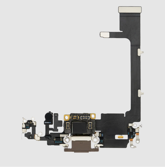 Charging Port Flex Cable With Board For iPhone 11 Pro (Premium) (Gold)