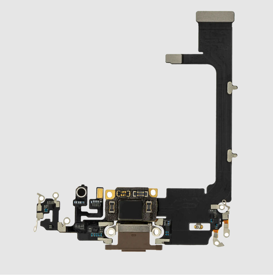 Charging Port Flex Cable With Board For iPhone 11 Pro (Aftermarket Plus) (Gold)