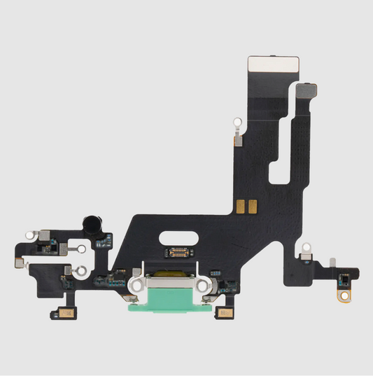 Charging Port Flex Cable For iPhone 11 (Premium) (Green)
