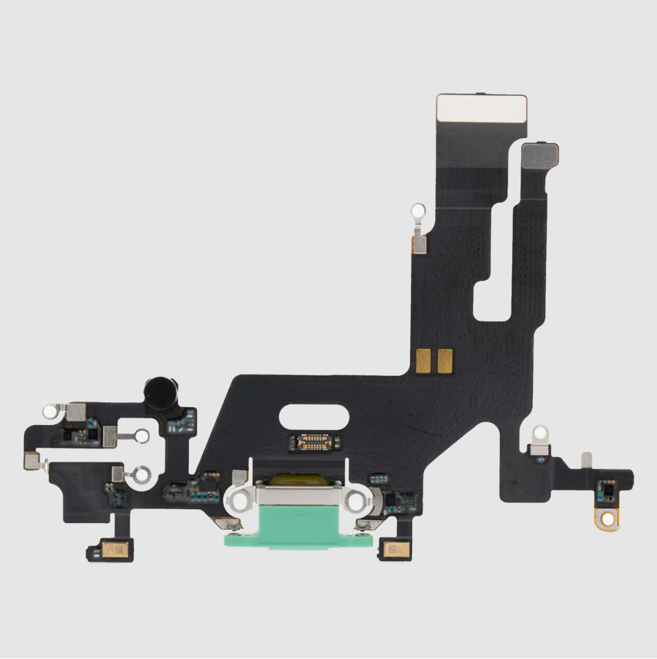 Charging Port Flex Cable For iPhone 11 (Aftermarket Plus) (Green)
