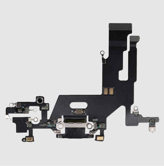 Charging Port Flex Cable For iPhone 11 (Aftermarket Plus) (Black)