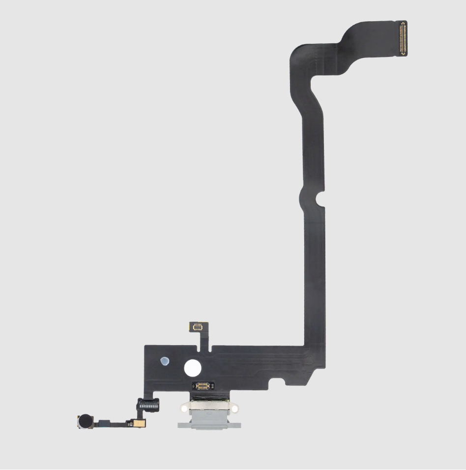 Charging Port Flex Cable For iPhone XS Max (Premium) (Silver)