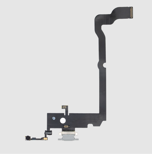 Charging Port Flex Cable For iPhone XS Max (Premium) (Silver)