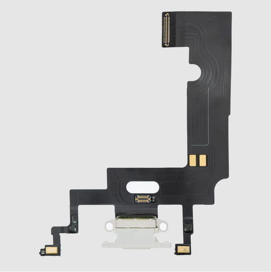 Charging Port Flex Cable For iPhone XR (Premium) (White)