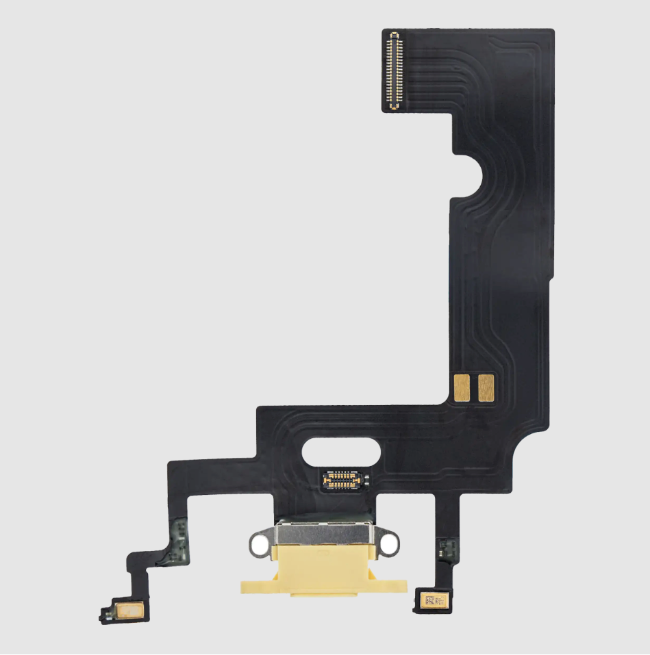 Charging Port Flex Cable For iPhone XR (Premium) (Yellow)