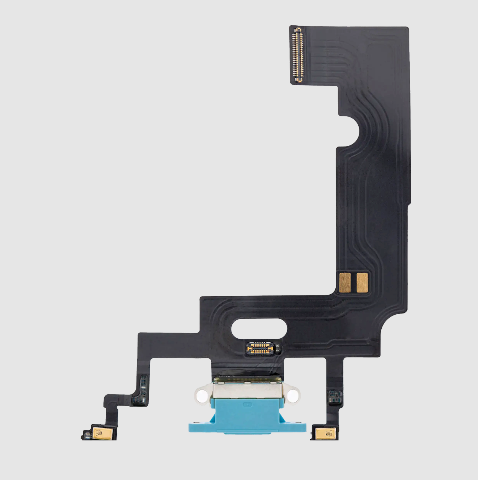 Charging Port Flex Cable For iPhone XR (Aftermarket) (Blue)