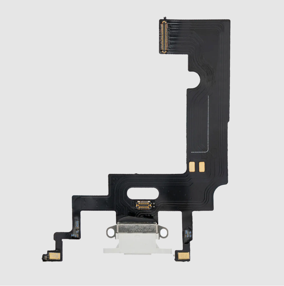 Charging Port Flex Cable For iPhone XR (Aftermarket) (White)