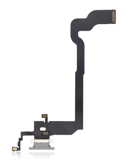Charging Port Flex Cable For iPhone X (Premium) (Silver)