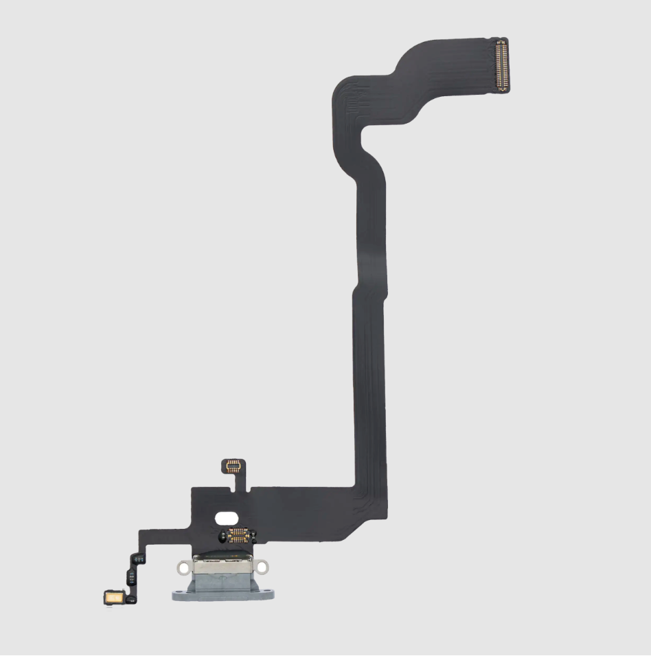 Charging Port Flex Cable For iPhone X (Aftermarket) (Silver)