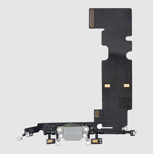 Charging Port Flex Cable For iPhone 8 Plus (Premium) (Silver)