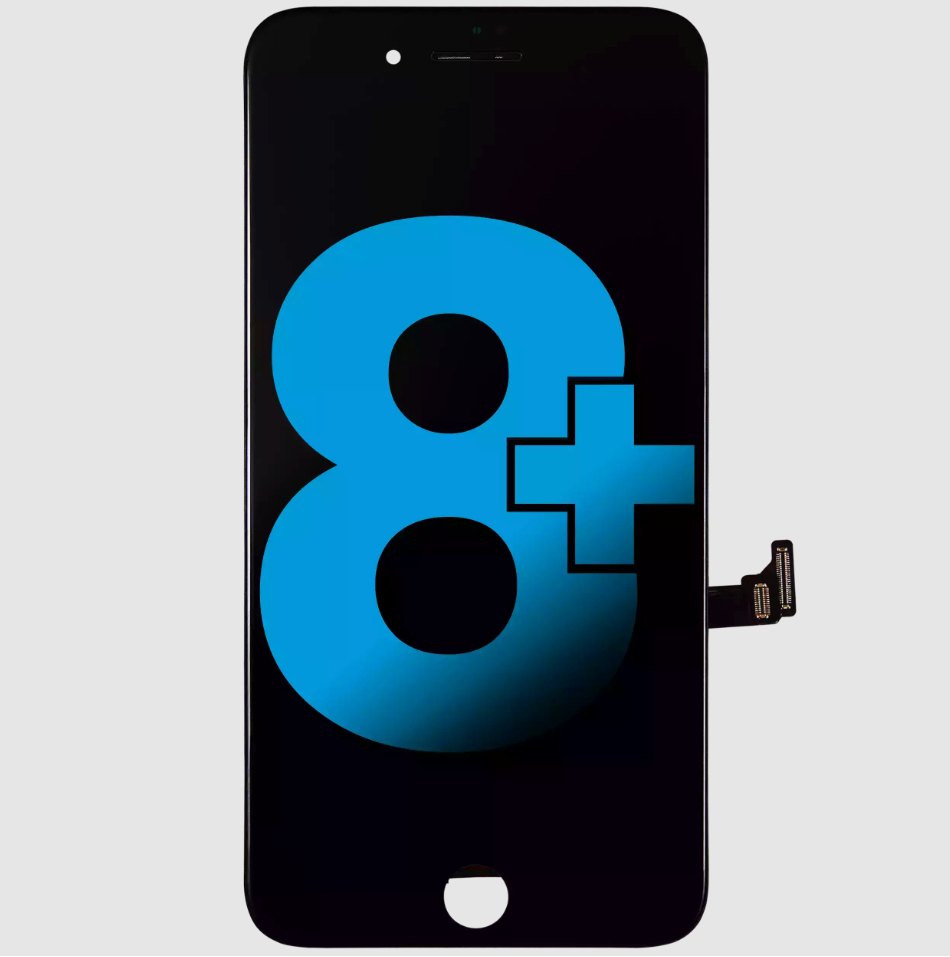 LCD Assembly With Steel Plate For iPhone 8 Plus (Aftermarket) (Black)