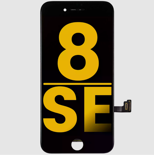 LCD Assembly With Steel Plate For iPhone 8 / SE (2020 / 2022) (Refurbished) (Black)