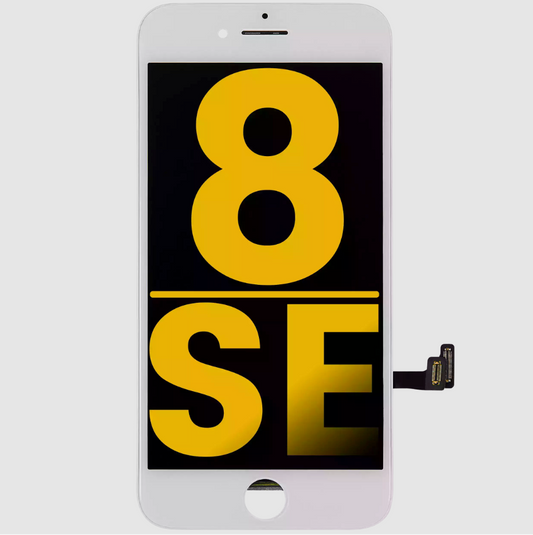 LCD Assembly With Steel Plate For iPhone 8 / SE (2020 / 2022) (Refurbished) (White)