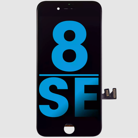 LCD Assembly With Steel Plate For iPhone 8 / SE (2020 / 2022) (Aftermarket) (Black)