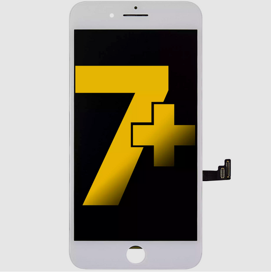 LCD Assembly With Steel Plate For iPhone 7 Plus (Refurbished: LG) (White)