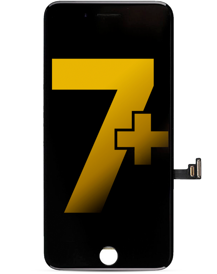 LCD Assembly With Steel Plate For iPhone 7 Plus (Refurbished: LG) (Black)