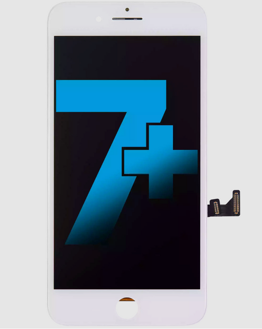 LCD Assembly With Steel Plate For iPhone 7 Plus (Aftermarket) (White)