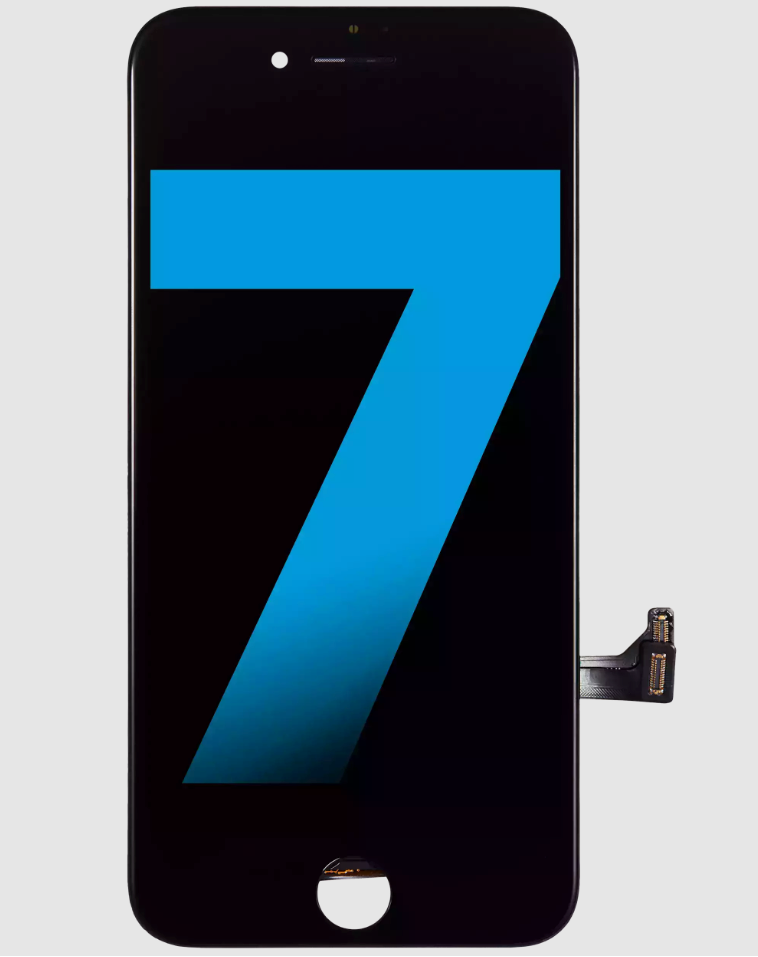 LCD Assembly With Steel Plate For iPhone 7 (Aftermarket) (Black)