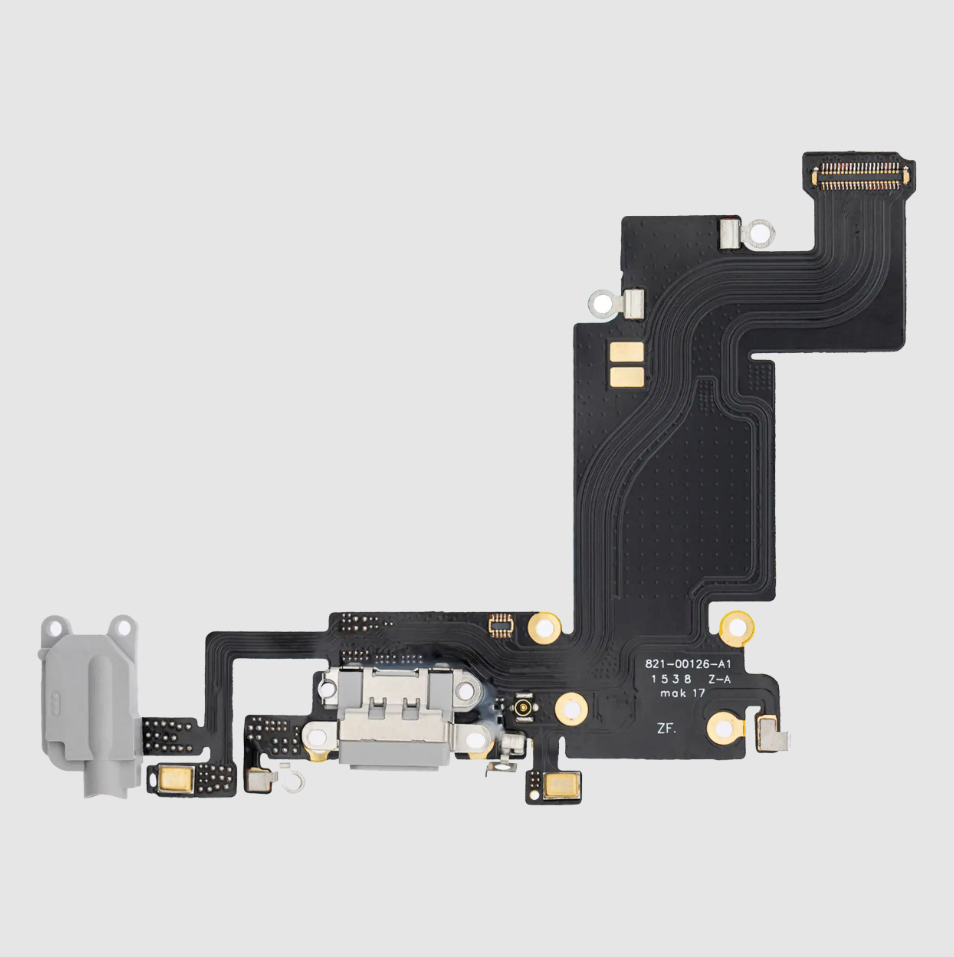 Charging Port Flex Cable For iPhone 6S Plus (Aftermarket) (Silver)