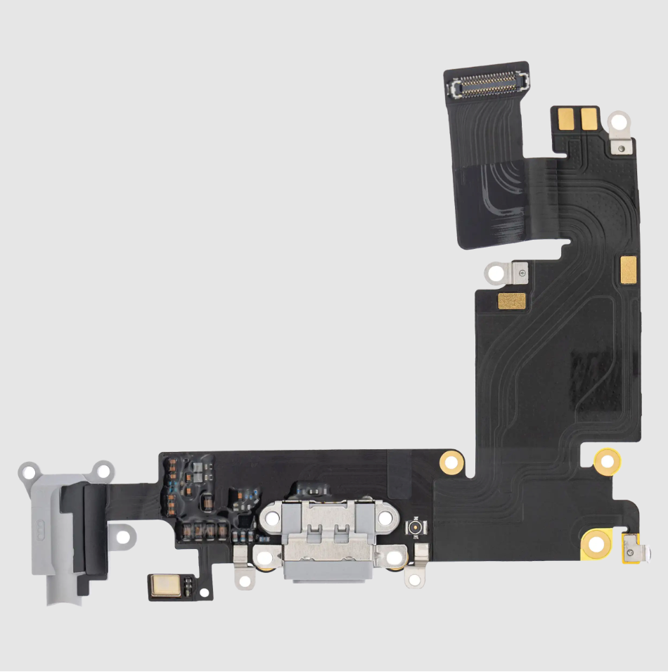 Charging Port Flex Cable For iPhone 6 Plus (Premium) (Silver)