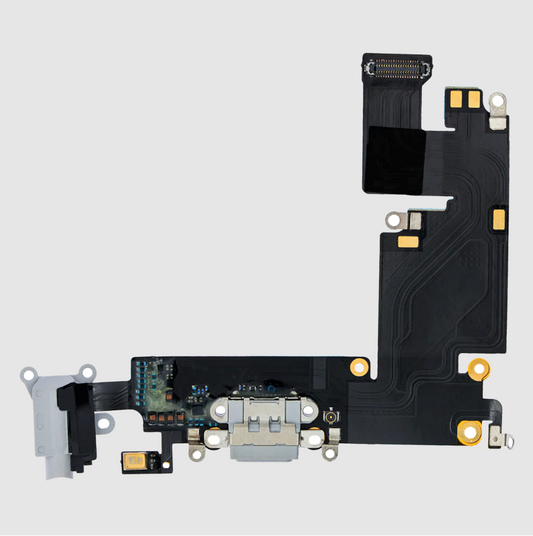 Charging Port Flex Cable For iPhone 6 Plus (Aftermarket) (Silver)