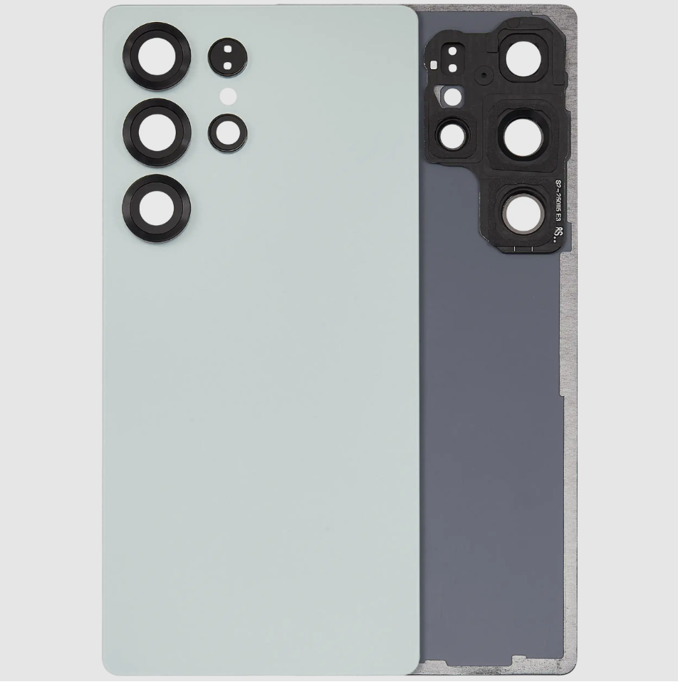 Back Cover Glass With Camera Lens For Samsung Galaxy S25 Ultra 5G (No Logo) (Aftermarket Plus) (Titanium Jade Green)