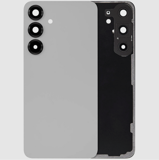 Back Cover Glass With Camera Lens For Samsung Galaxy S25 Plus 5G (No Logo) (Aftermarket Plus) (Silver Shadow)