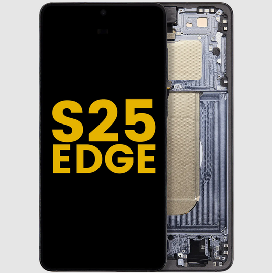 OLED Assembly With Frame For Samsung Galaxy S25 Edge (Refurbished) (Titanium Jetblack)
