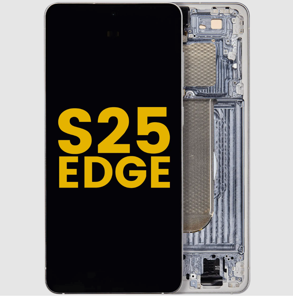 OLED Assembly With Frame For Samsung Galaxy S25 Edge (Refurbished) (Titanium Silver)