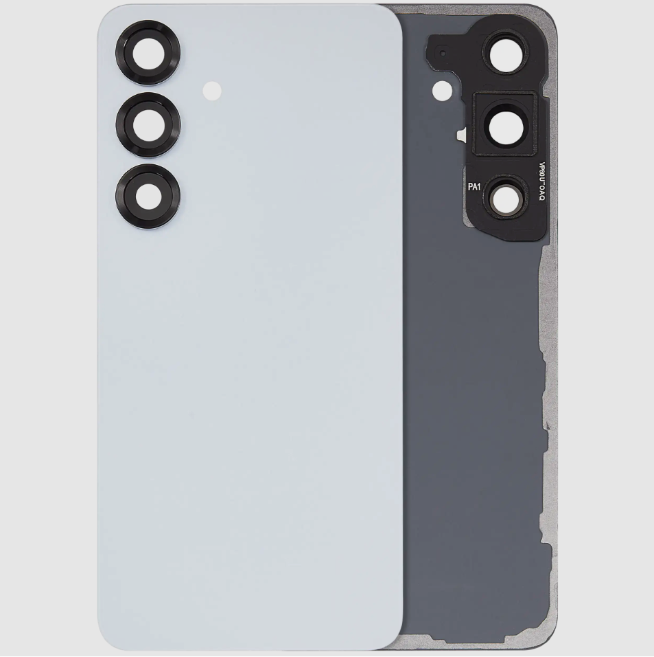 Back Cover Glass With Camera Lens For Samsung Galaxy S25 5G (No Logo) (Aftermarket Plus) (Icy Blue)