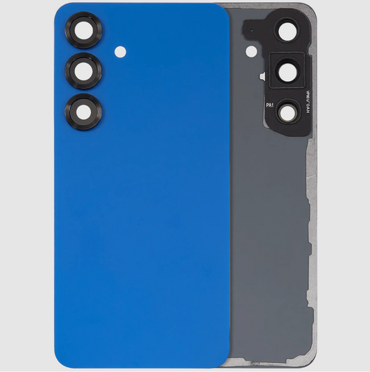 Back Cover Glass With Camera Lens For Samsung Galaxy S25 5G (No Logo) (Aftermarket Plus) (Navy)
