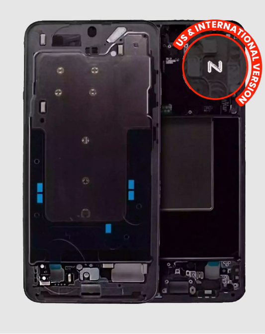 Mid-Frame Housing For Samsung Galaxy S24 Plus 5G (US & International Version) (Marble Grey)