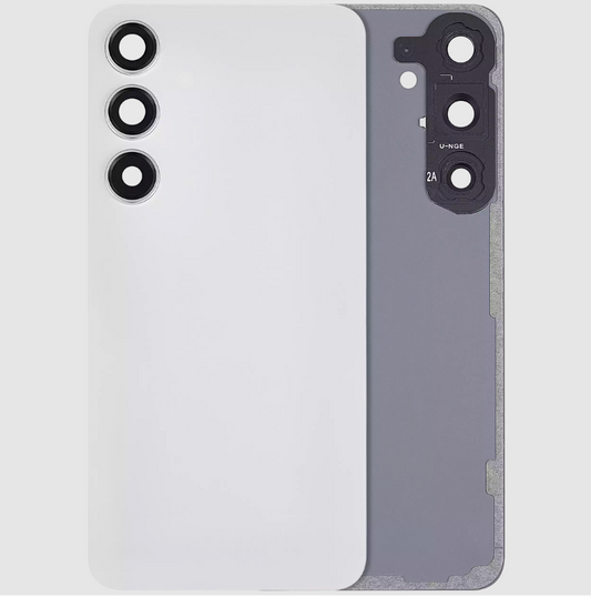 Back Cover Glass With Camera Lens For Samsung Galaxy S24 Plus 5G (No Logo) (Aftermarket Plus) (Marble Gray)