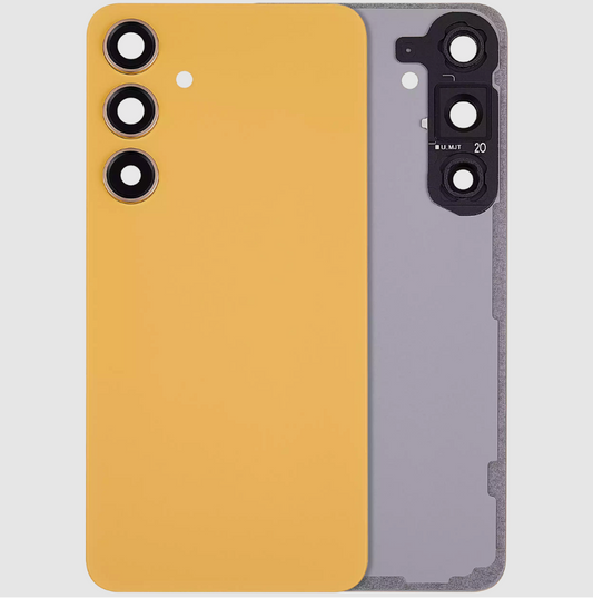 Back Cover Glass With Camera Lens For Samsung Galaxy S24 Plus 5G (No Logo) (Aftermarket Plus) (Sandstone Orange)