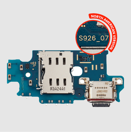 Charging Port Board With Sim Card Reader For Samsung Galaxy S24 Plus 5G (S926U) (US Version) (Premium)