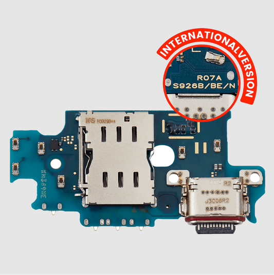 Charging Port Board With Sim Card Reader For Samsung Galaxy S24 Plus 5G (S926B) (International Version) (Premium)