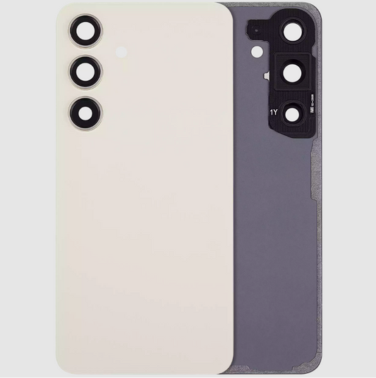 Back Cover Glass With Camera Lens For Samsung Galaxy S24 5G (No Logo) (Aftermarket Plus) (Amber Yellow)