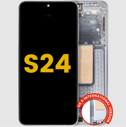 OLED Assembly With Frame For Samsung Galaxy S24 5G (US & International Version) (Refurbished) (Sapphire Blue)